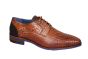 Berkelmans geklede veterschoen cognac vlecht