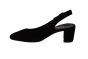 Gabor slingback in zwart suede