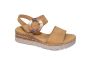Gabor sandaal in cognac suede sleehak gesp