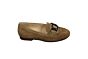 Gabor moccasin in taupe suede met ketting