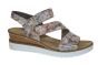 Rieker sandaal in multi print op sleehak