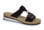 Rieker Slipper in zwart met klitteband