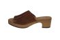 Gabor slipper in cognac suede op een hak