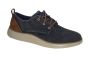 Skechers veterschoen in canvas blauw