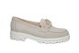 Gabor moccasin in licht grijs suede met passant