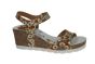 Panama Jack sandaal in cognac met bloemen