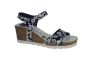 Panama Jack sandaal in blauw met bloemen