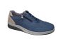 Wald laufer veterschoen in blauw nubuck met taupe