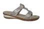 Ara slipper in beige snake combi met klitteband