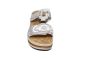 Rieker Slipper omn grijs metalic combi met ringen