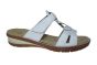 Ara slipper in wit met glimmende wreef ring