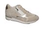DL-Sport sneaker in beige suede met goud accenten
