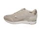 DL-Sport sneaker in beige suede met goud accenten
