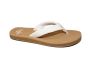 Reef teenslipper in wit vlecht schuim voetbed