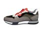 H32 sneakers in grijs met rood en beige