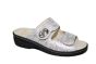 Fidelio slipper in zilver met uitneembaar voetbed
