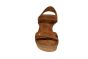 Panama Jack sandaal in cognac suede op sleehak