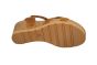 Panama Jack sandaal in cognac suede op sleehak