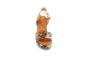 Laura Vita sandaal in cognac met bloemen