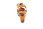 Laura Vita sandaal in cognac met bloemen