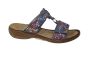 Rieker Slipper in blauw met regenboog print