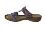Rieker Slipper in blauw met regenboog print