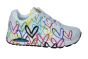 Skechers sneaker in wit met hartjes