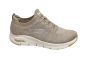 Skechers instapper in taupe stof