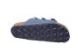 Rohde slipper in blauw 3 banden kurk voetbed