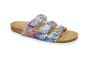 Rohde slipper in licht blauw 3 banden kurk voetbed