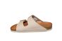 Rohde slipper 2 banden beige kleur leer grote gesp