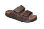 Rohde slipper in bruin nubuck met 2 klitteband