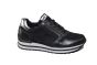 Gabor sneaker in zwart suede leer combi