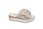 Gabor slipper in taupe suede vlinderknoop