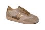 Gabor sneaker in taupe suede met teddy stof combi
