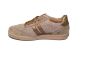 Gabor sneaker in taupe suede met teddy stof combi
