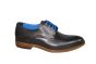 Loyd geklede veterschoen in blauw glad leer