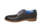 Loyd geklede veterschoen in blauw glad leer