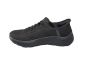Skechers instapper in zwart met elastiek slip in