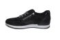 Gabor sneaker in zwart suede met print fijne zool
