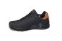 Skechers veterschoen in zwart met bruin hiel UNO
