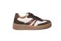 Gabor sneaker in wit met bruin suede combi