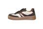 Gabor sneaker in wit met bruin suede combi