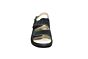 Fidelio sandaal in zwart met 2 klit en los voetbed