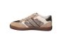 Tamaris sneaker in beige goud dunne zool
