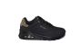 Skechers veterschoen in zwart luipaard UNO
