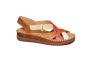 Pikolinos sandaal in cognac rood combi