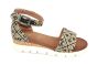 Pitt Sandaal in beige print op sleehak