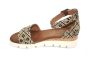 Pitt Sandaal in beige print op sleehak