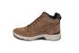Gabor veterboot in cognac suede met print